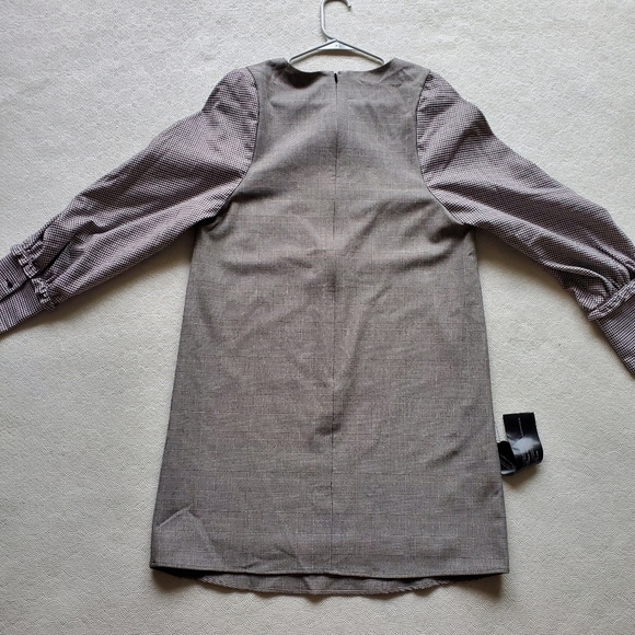 BCBGMaxAzria Houndstooth Plaid Long Shiftdress - Picture 3 of 11